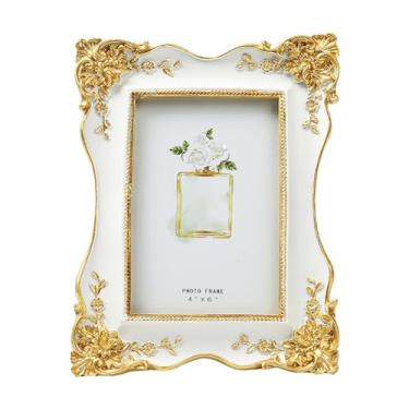 Imagem de Wswqop Porta-retratos Estilo Europeu, Porta-retratos Elegante, Prático, Vintage, para Casa, Galeria de Casamento, Decoração de Mesa, branco, Tamanho real