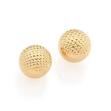 Imagem de Brinco banhado ouro 3x 24k 18k e 22k femininos pequenos bolinha romman