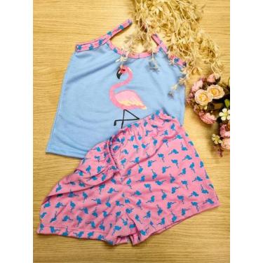 Imagem de Pijama Infantil Baby Doll Alcinha Verão Short Doll - Ninfrodite, Flami