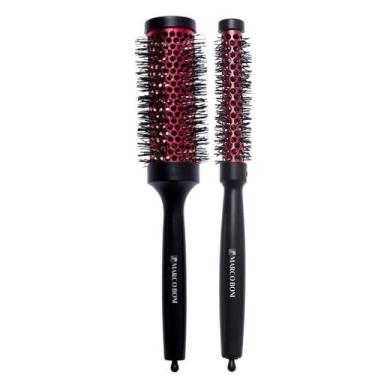 Imagem de Combo kit 2 escovas profissionais termica metalica vazadas p/m marco b