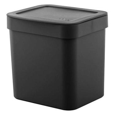 Imagem de Lixeira Pia Cozinha Cesto de Lixo 4,7 litros Trium OU, Preto
