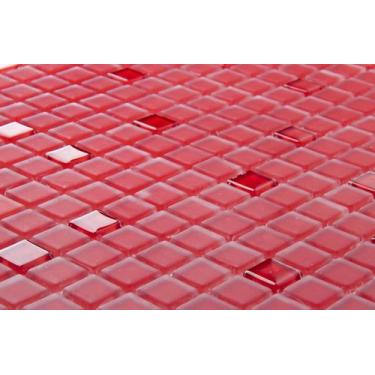 Imagem de Pastilha de Vidro- M70 - MISC CRISTAL VERMELHA 30x30cm - Glass Mosaic