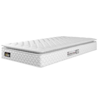 Imagem de Colchão Solteiro Espuma D33 Pillow Top New Millenium Branco Hellen – Suporta Até 120 Kg Por Pessoa (Solteiro)