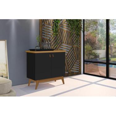 Imagem de Buffet / Balcão / Bancada / Aparador ABS Estilo Retrô Com Pés em Madei