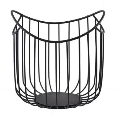 Imagem de Fruteira de Inox Aramada com Alça 20x18x18CM - Wincy Casa