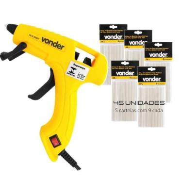 Imagem de Maquininha De Cola Quente Profissional 20w Bivolt 8mm 45 Bastões - Von