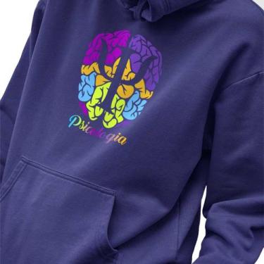 Imagem de Blusa Moletom Masculino Estampado Psicologia em Algodão Fio 30.1 Pente