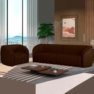 Imagem de Jogo Sofa 252 Cm 3 Lug E Poltrona 1 Lug Memphis Tcs 721 Corano Moll Tcs 721