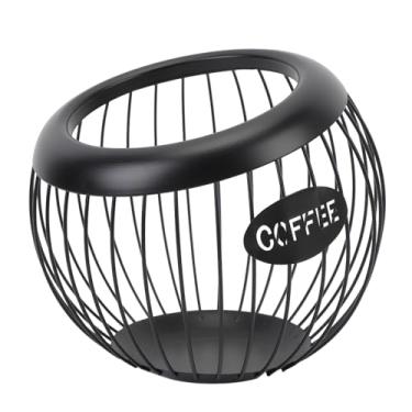 Imagem de Cesta de Fio do Suporte da Cápsula de café, Cesta de Armazenamento das Cápsulas de café do Ferro Suporte do Organizador da Cápsula do café para o Creme da Cápsula da Barra de