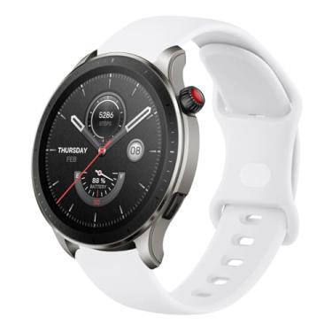 Imagem de Pulseira de substituição para Amazfit GTR 4 / GTR 3 Pro/GTR 3 / GTR 2e / GTR 2 / GTR 47 mm/Amazfit Bip 5, pulseira esportiva de silicone macio de 22 mm, pulseira esportiva para homens e mulheres,
