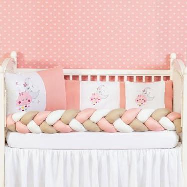 Imagem de Kit Berço Trança Nuvem Feliz Menina Menino 6 Peças Lançamento - Maresi