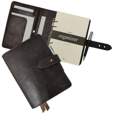 Imagem de Caderno Organizer Couro 332-R Personalizado Raffai Couros, Whisky