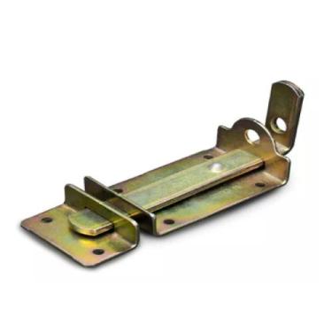 Imagem de Trinco chato ferrolho 3 pol 84mm porta portão ferro madeira bicromatiz