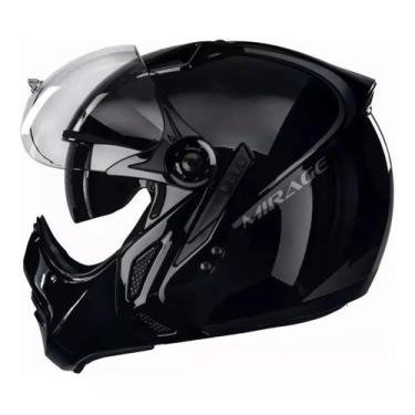 Imagem de Capacete Moto Peels Mirage Classic Preto Brilhante, 60
