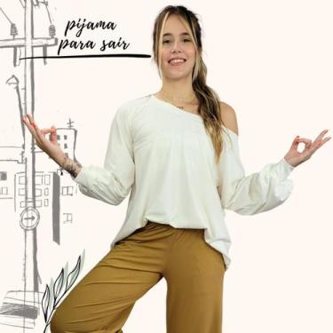 Imagem de Pijama Feminino Homewear Preguistê Multifuncional Ocasional Intensa Of