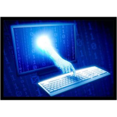 Imagem de Quadro Decorativo Informática Abstrato Tecnologia Computação Lojas Sal