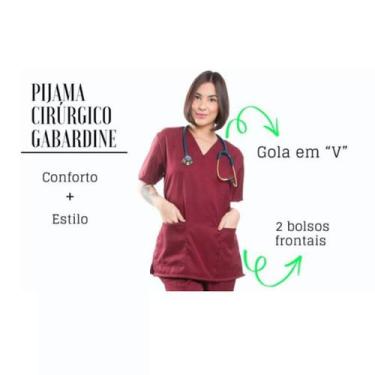 Imagem de Blusa Scrub Pijama Cirurgico Nao Amassa Gabardine Unissex Sh - DONNA M