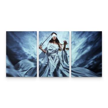 Imagem de Quadro Escritório Advocacia Deusa Justiça Azul 598 - Loja Wall Frame