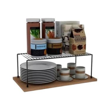 Imagem de Organizador Para Cozinha Armário Prateleira Aramado Grande - Suportaço