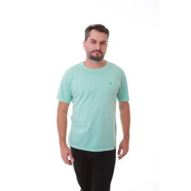 Imagem de Camiseta Masculina Estampa Logomarca Lateral - Rico Sublime, M, Verde 