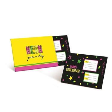 Imagem de Convite - Festa Neon - 08 unidades - Cromus - Rizzo Festas - Cromus Fe