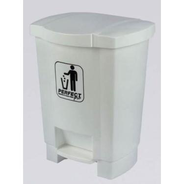 Imagem de Lixeira Plástica com Pedal PERFECT 17L, Branca