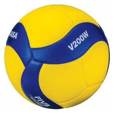 Imagem de Bola de Vôlei Mikasa V200W Amarelo e Azul