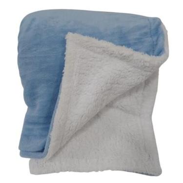 Imagem de Cobertor Luxo Bebê Menino Dupla Face Sherpa / Fleece Inverno - Zafielo