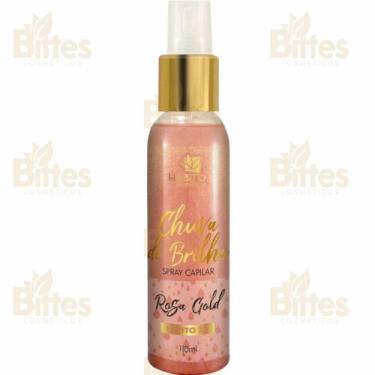 Imagem de Spray capilar rosa gold hábito cosméticos chuva de brilho finalizador