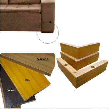 Imagem de Kit Com 08 Pés De 5cm Madeira Cantoneira Para Móveis em Geral - RGM ST