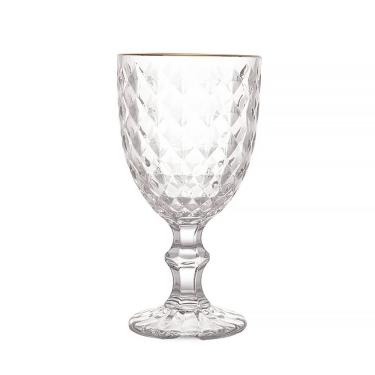 Imagem de Conjunto 6 Taças de Água de Vidro Com Fio Dourado Roman 345ml 35694 - Wolff