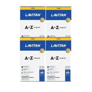 Imagem de Kit 4x Lavitan A-Z Original 60 Comprimidos - Cimed
