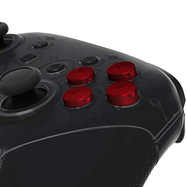 Imagem de eXtremeRate Botões ABXY intercambiáveis vermelho escarlate para controle Nintendo Switch Pro, substituível DIY ABXY para controle NS Pro - controle não incluído
