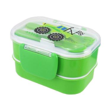 Imagem de Pote P/ Lanche De 2 Andares Infantil 400ml Jacki Design - Piccolino Verde