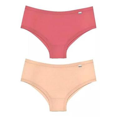 Imagem de Kit/2 Calcinha Alta DelRio 503021 Fio Brilhante Modal T. P/GG, G, D1, 