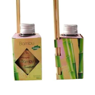 Imagem de 2 Aromatizador Ambiente Bambu 100ml Difusor Vareta Casa Lar Cheiroso M