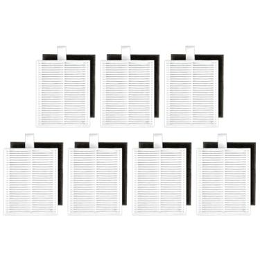Imagem de (Pacote com 7) Peças de reposição L60 L50 compatíveis com aspirador de pó robótico Eufy L60, L60 Hybrid, L60 SES, L50 SES, kit de acessórios, 7 filtros HEPA e espuma