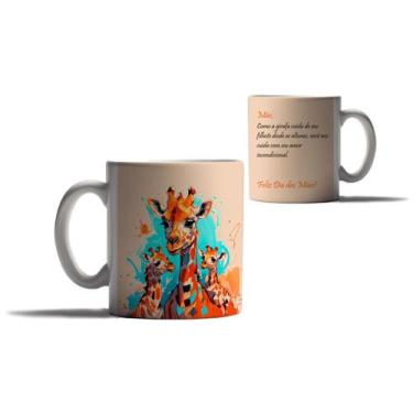 Imagem de Caneca Presente Dia das Mães Mãe Girafa Filhos Mamãe Tema - Enjoy Shop