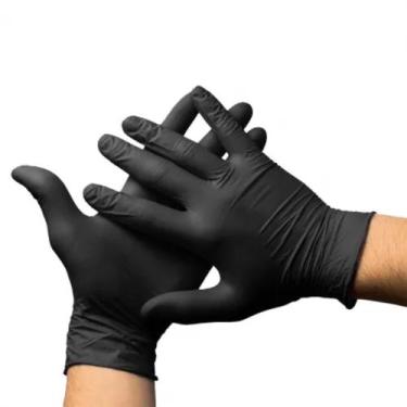 Imagem de Luva Nitrílica Sem Pó  Caixa c/100 Unidades Preta  (Black)- Inoven  TA