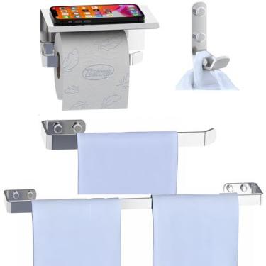 Imagem de Kit Acessórios Para Banheiro 4 Peças Cromado SF.MAX - ShopForte