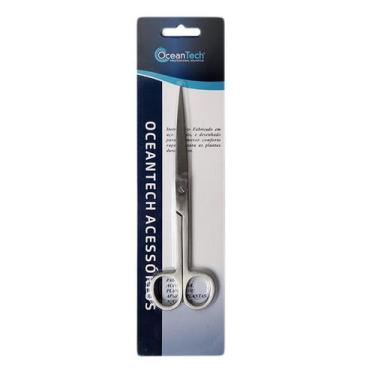 Imagem de Tesoura Reta Aço Inox 16,5cm Ocean Tech para Aquário Plantado