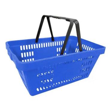Imagem de Cesta Para Supermercados 13 Litros Com Alça Plástica Reforçada - Plast