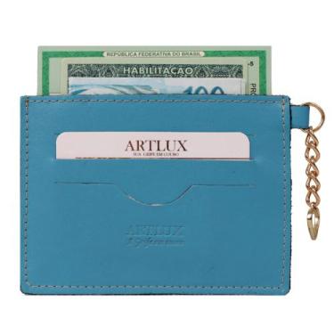 Imagem de Porta Documentos Feminino em Couro Artlux 3013, AZUL