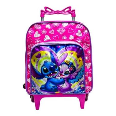 Imagem de mochila escolar creche infantil de rodinhas menina stitch 2025 - LOBET
