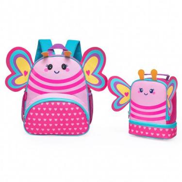 Imagem de Kit Mochila Infantil Pré Escola Spector Menino Menina Reforçada, Borbo
