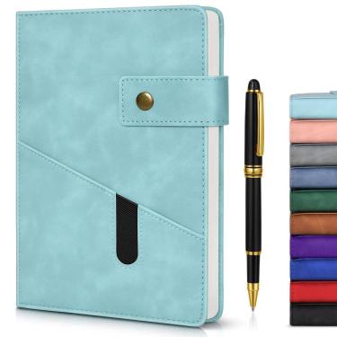 Imagem de Caderno de diário vfaejll azul claro forrado de couro A5 200p