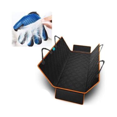 Imagem de Kit Capa Pet Protetor Banco Traseiro E Luva Tira Pelo Cão Du - Duke & 