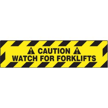 Imagem de Accuform PSR264 Slip-Gard placa adesiva de vinil estilo passo, Legend"Caution Watch for FORKLIFTS", 15,24 cm de comprimento x 60,96 cm de largura, preto sobre amarelo