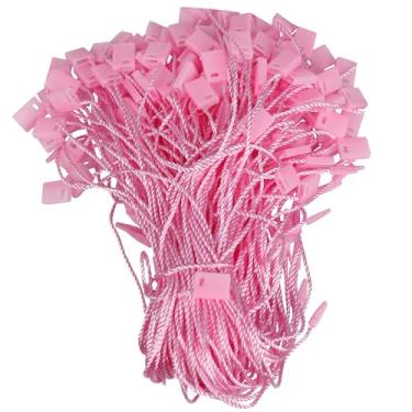 Imagem de pson 125 peças de etiquetas de fio de nylon de 16,8 cm, prendedor de pressão rosa para etiquetas de roupas, etiquetas de preço de joias e marcação de mercadorias