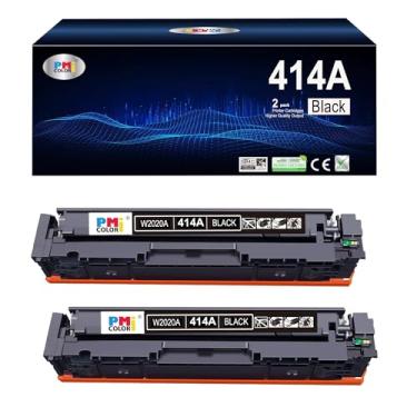 Imagem de Substituição de toner preto 414A para toner HP 414A W2020A adequado para impressora de toner HP Color Laser Pro MFP M479fdw M454dw M454dn M479fdn (2 preto)